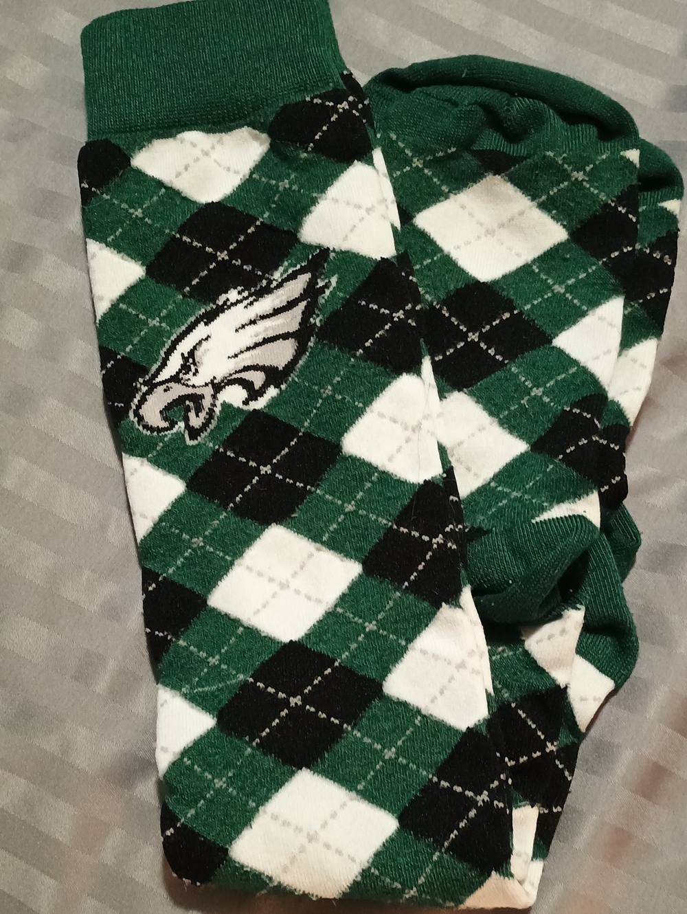 Philadelphia Eagles NFL Argyle Dress Socks Midnight Green Crew NWOT
